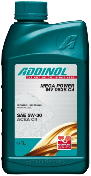 Моторное масло Addinol Mega Power MV 0538 C4 5W-30, 1л (Addinol: 4014766073259)